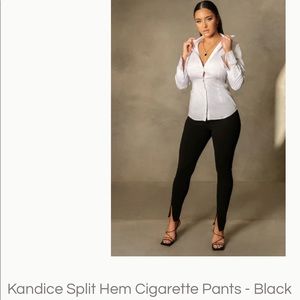 MESHKI Kandice Split Hem Cigarette Pants